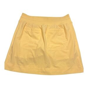 Athleta Brooklyn Women Yellow Zipper Pockets Mini Skort Size 6